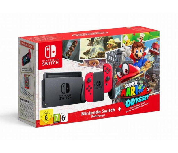 Nintendo Switch Red Joy-Con Super Mario Odyssey - 388984 - zdjęcie